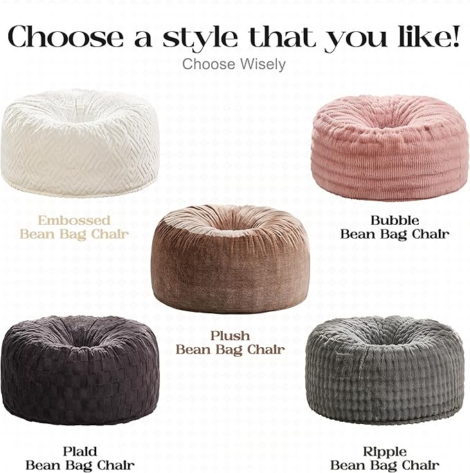 Hobestluk 4FT Bean Bag Chair Giant Bean Bag Chairs - Image 9
