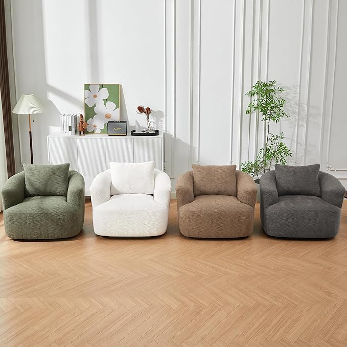 Merax Modern Cozy Chenille 360° Swivel Sofa Chair - Image 7