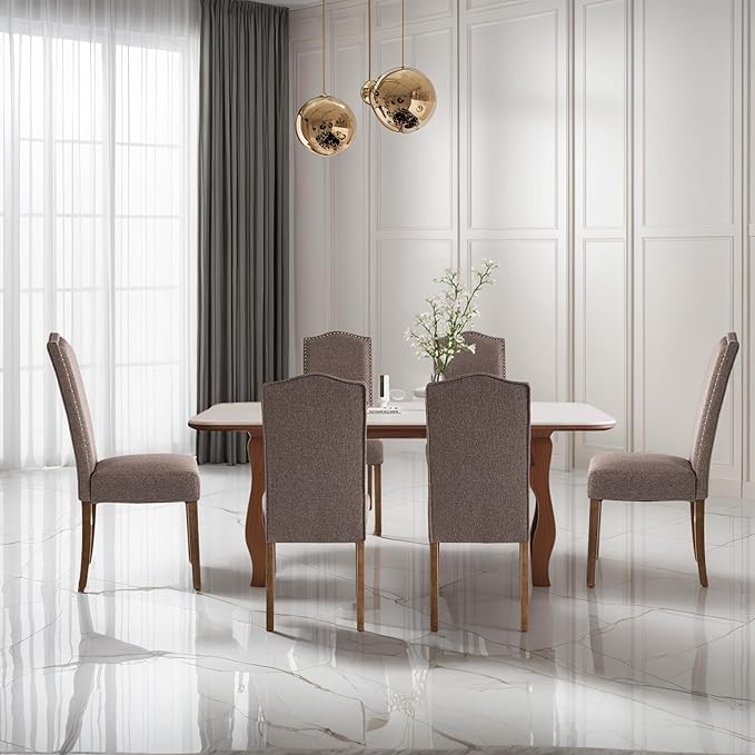 Stylish Upholstered Parsons Dining Chair Kitchen - Image 5