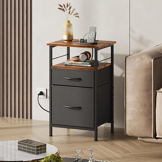 WLIVE Nightstands Set of 2, Night Stand Set 2 - Image 7