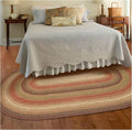 Homespice Gingerbread Jute Brown 4x6' Braided Oval Rugs by Homespice