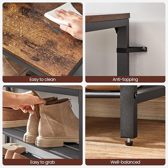 VASAGLE 8 Tier Shoe Rack, Shoe Organizer - Image 7