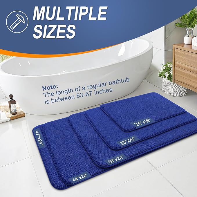 OLANLY Thick Memory Foam Bath Mat Rug 30x20, Extra Soft Absorbent Bathroom Rug - Image 5
