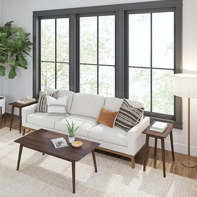 Plank+Beam Mid Century Modern Rectangular Side Table, End Table - Image 7