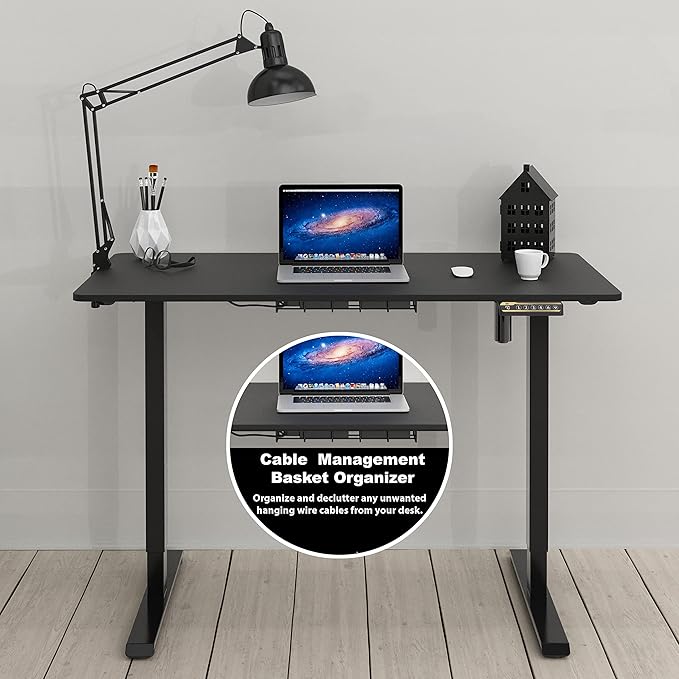 SHW 48-Inch Electric Height Adjustable Sit to Stand Desk - Image 7