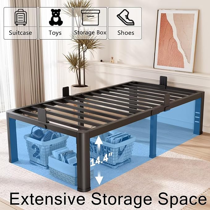 FUIOBYVV 16 Inch Twin Bed Frame - Image 5