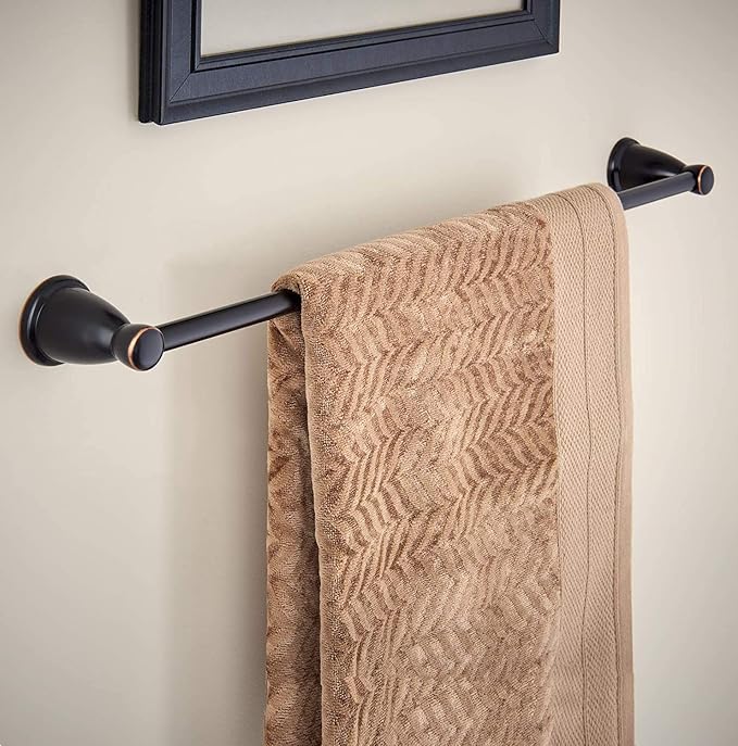 Franklin Brass Kinla 3-Piece Bathroom Set Oil Rubbed Bronze 24" Towel Bar Rack - Image 8