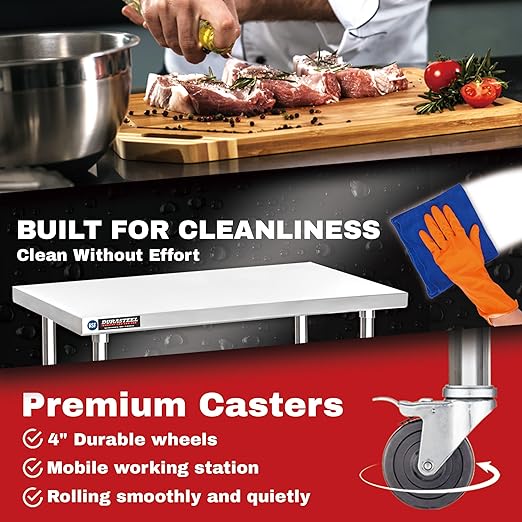 DuraSteel 30x12 NSF Stainless Steel Cart - Image 5