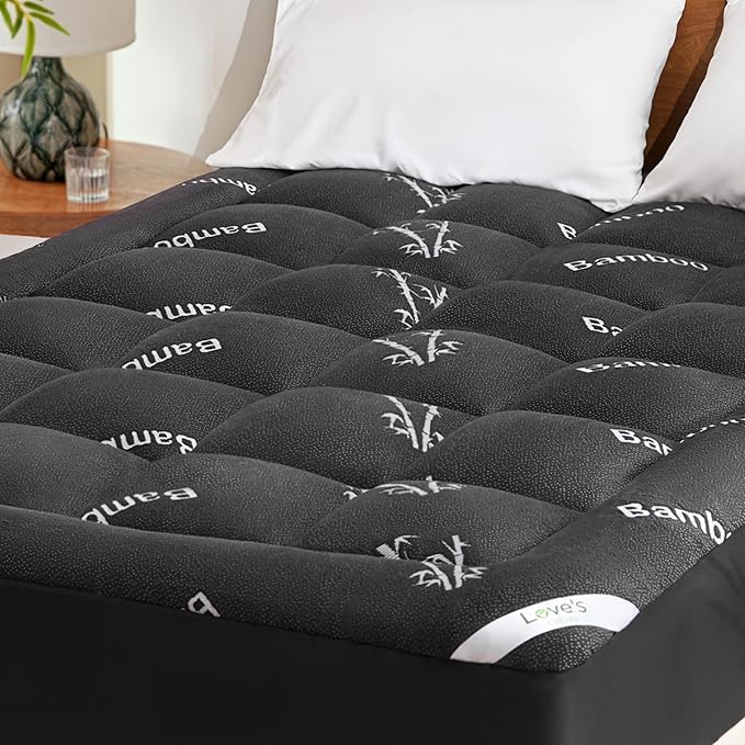 Love's cabin King Size Mattress Topper, Rayon Derived from Bamboo, 900 GSM by Lovescabin