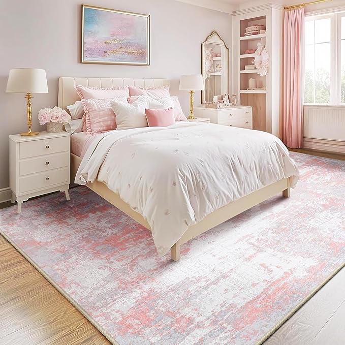 Washable Area Rugs 5'x8' Non-Slip Modern Abstract Soft by RELEANY