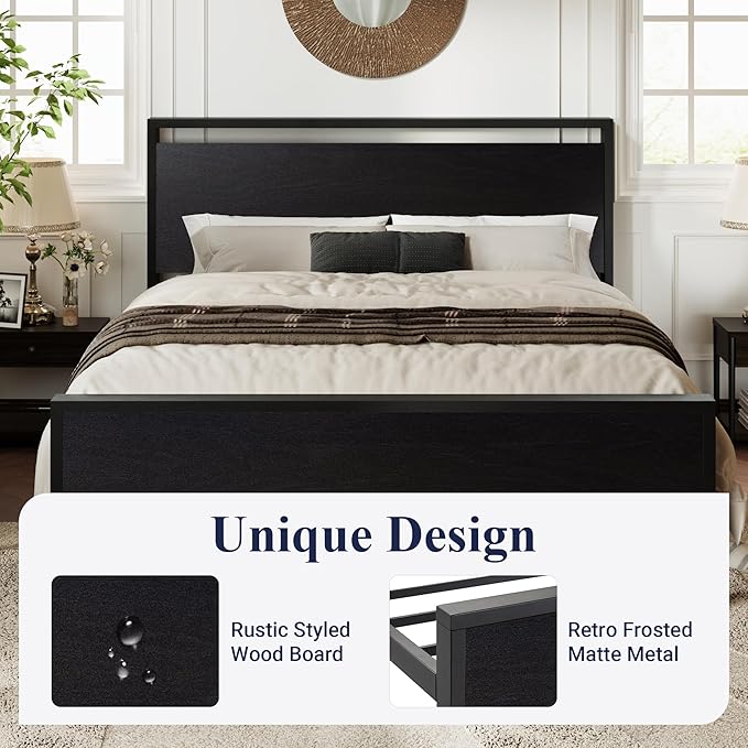 Allewie King Size Platform Bed Frame - Image 4