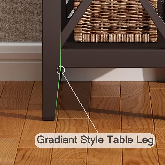 ChooChoo End Table Set of 2, Flip Top Narrow End Table - Image 7