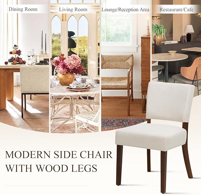COLAMY Upholstered Dining Chairs Set of 6, Modern Kitchen Chairs - Image 5