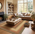 Russet Multi Color Jute Braided Area Rug, 4x6' Rectangle by Homespice