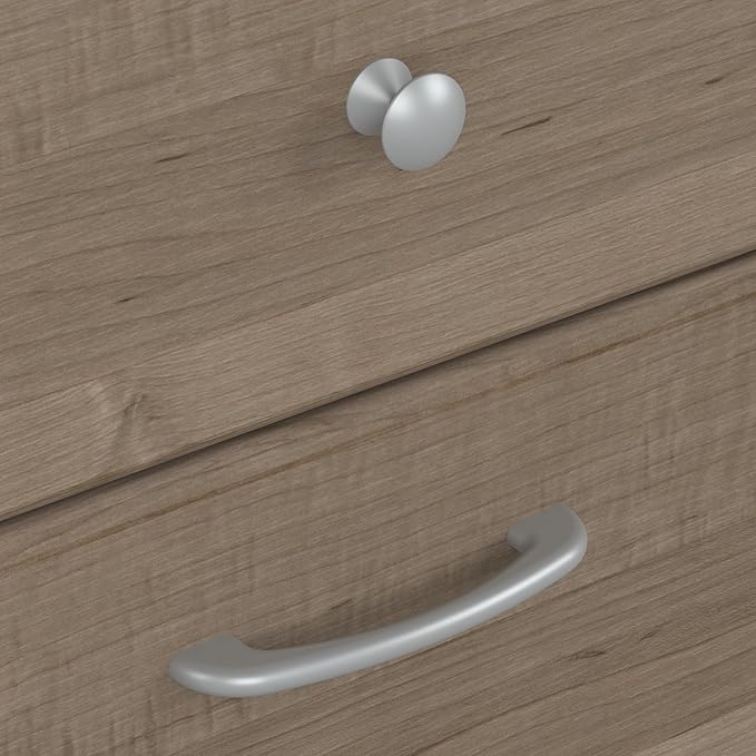 Bush Furniture Cabot L Shaped Computer Desk in Ash Gray | Corner Table - Image 8