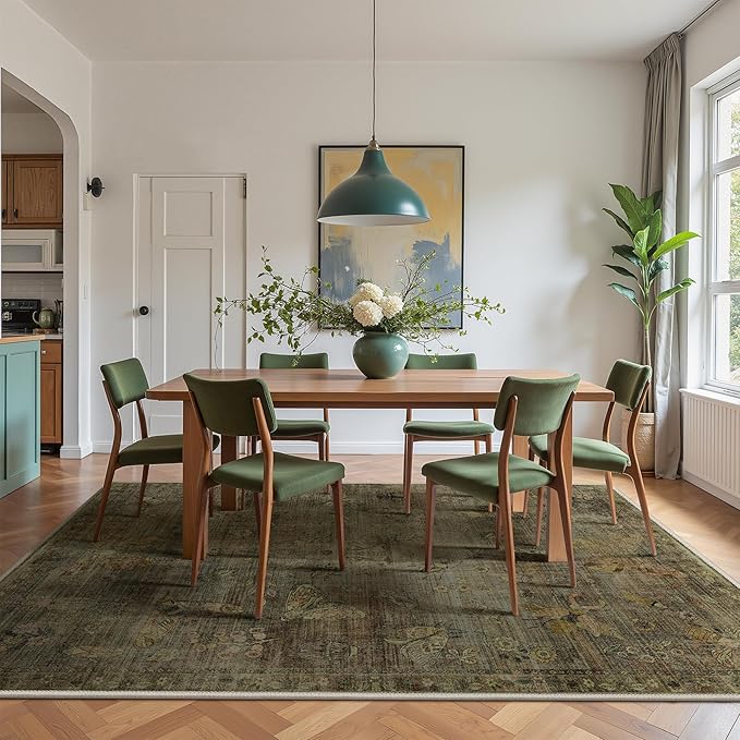 GENIMO 6x9 Area Rugs for Living Room, Machine Washable Non Slip Vintage Rugs - Image 4