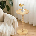 Drink Table, Boho Rattan Flower Small Side Table by FASNAHOK