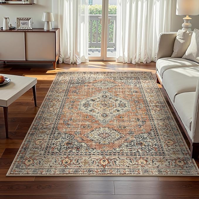 Lahome Oriental Washable Rugs 5x7, Soft 5x7 Rug by Lahome