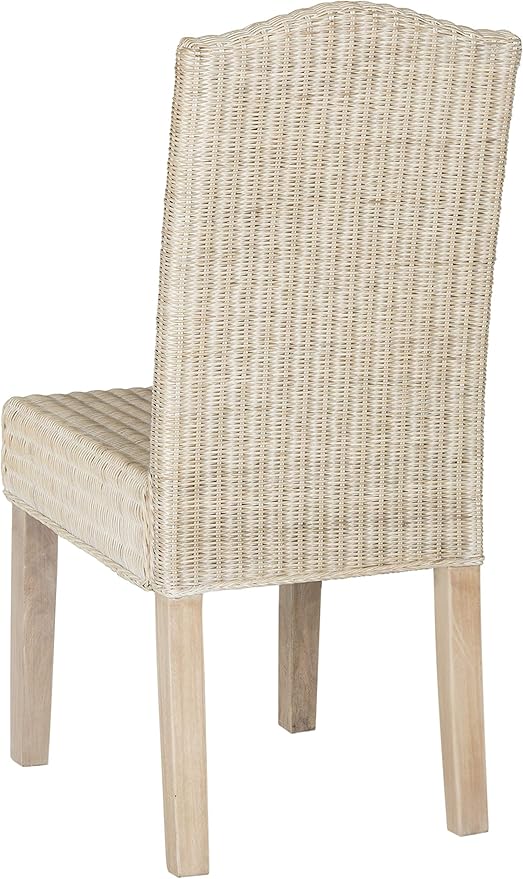 SAFAVIEH Home Collection Odette Grey Wicker Dining Chair - Image 11
