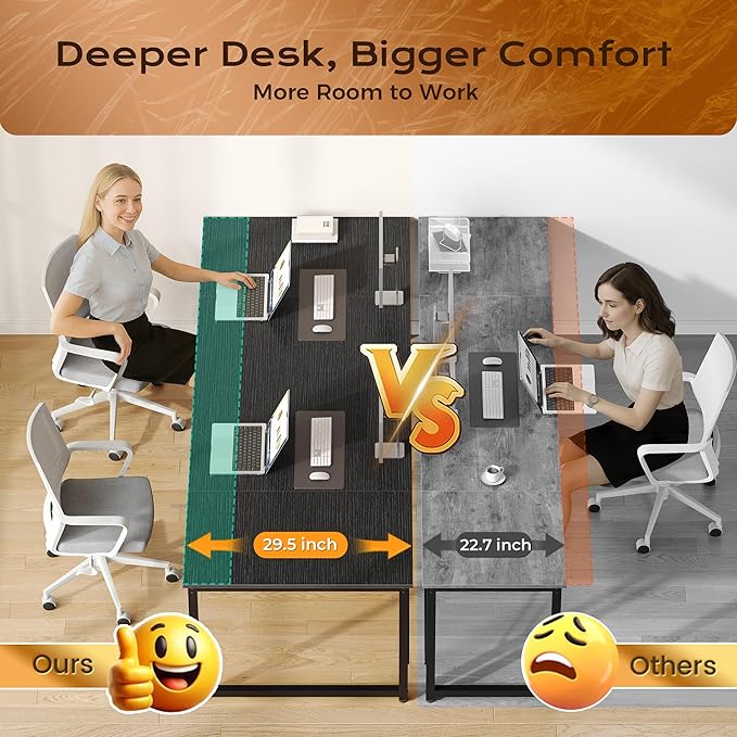 PRAISUN 70.8 X 29.5 Inch Computer Desk - Image 5