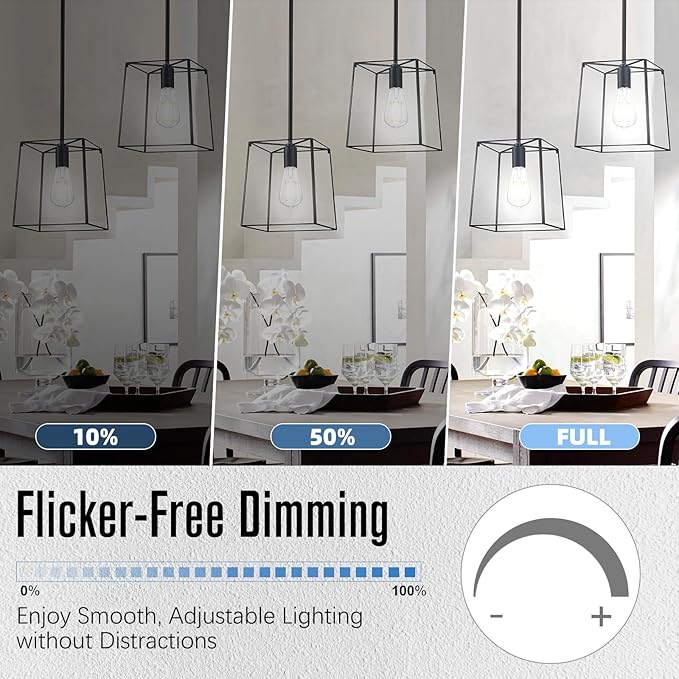 Dimmable LED Edison Bulb, E26 LED Bulb 60 watt Equivalent, Cool White 4000K - Image 3