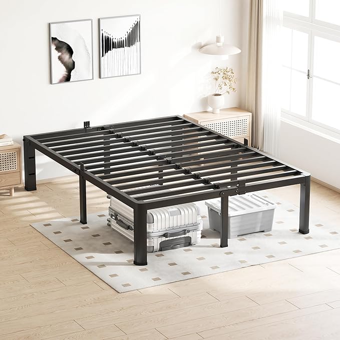 20 Inch Full Size Bed Frame, 3500Lbs Heavy Duty Metal Platform - Image 2