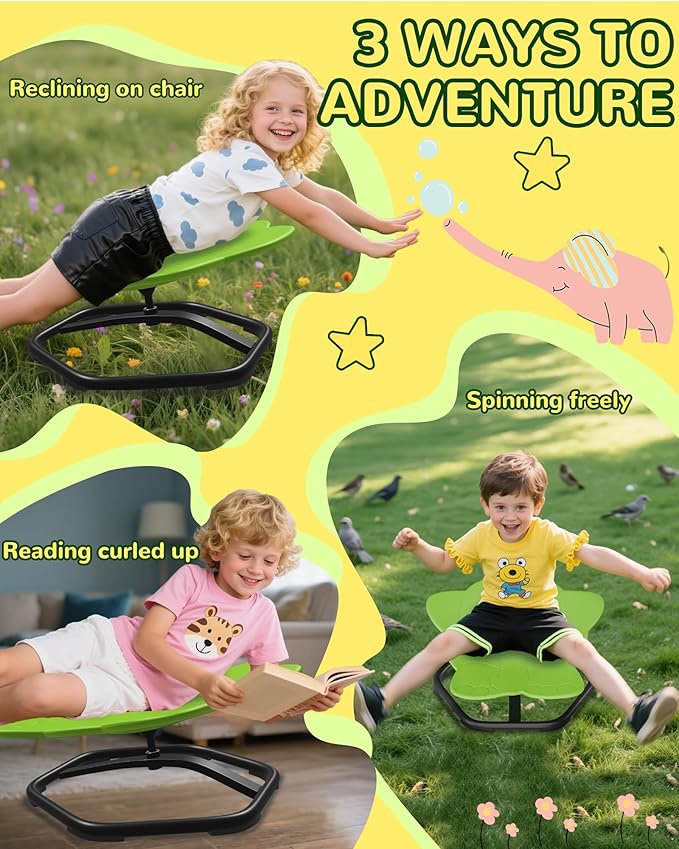 21" L × 19" W Spinning Chair for Autistic Kids, Sensory Toys for Kids - Image 6