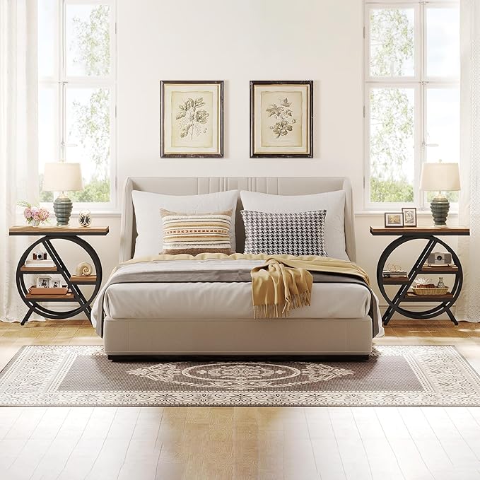 Tribesigns End Table Set of 2, 3-Tier Narrow Sofa Side Table - Image 8