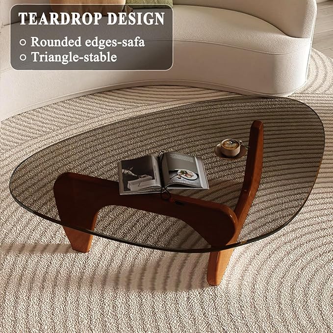 Modern Glass Coffee Table for Living Room, Mid Century Coffee Table, Stylish - Image 4
