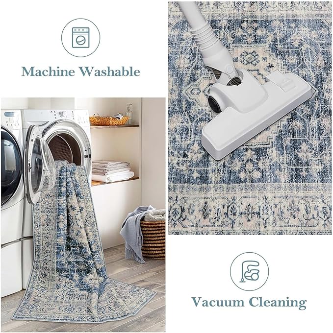 Lahome Oriental Hallway Runner Rug, 2.5x10 Washable Runner Ultra-Thin Hallway - Image 5