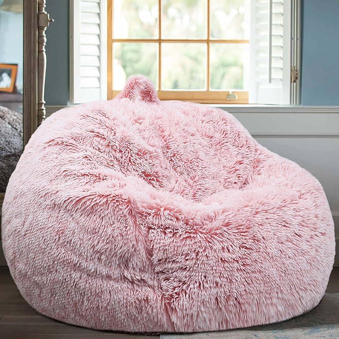 Fluffy Bean Bag Chair, 3FT Round Memory Foam Filled Bean Bag - Image 7