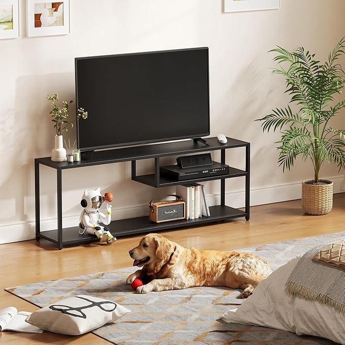 TECHMILLY Modern TV Stand for 65" TV, TV Table - Image 9