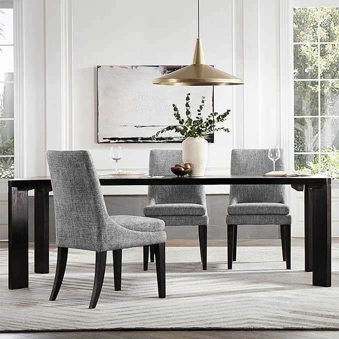 Upholstered Dining Chairs Modern Sidechair Performance Fabric High Back - Image 6