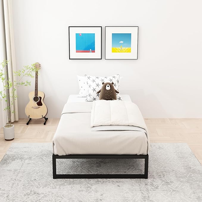 8 Inch Twin Bed Frames Heavy Duty Metal Twin Platform Bed Frame No Box Spring - Image 9