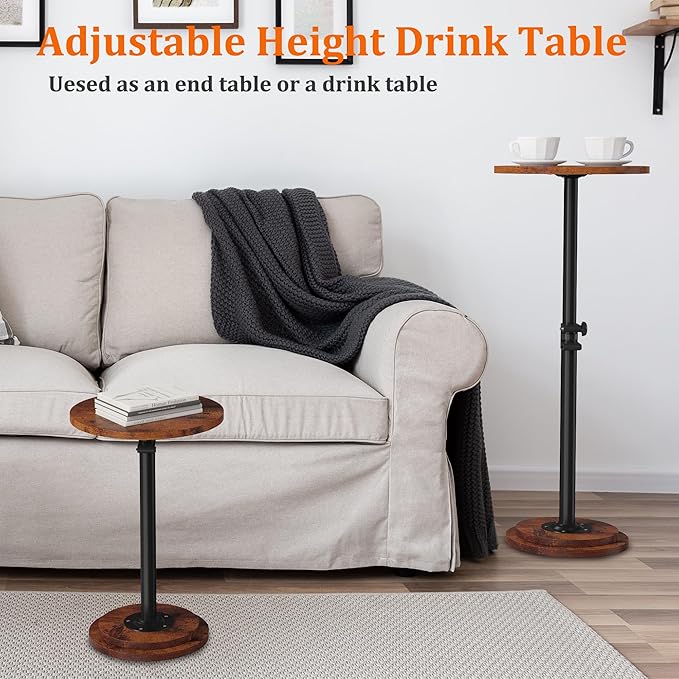 Drink Table, Small Round Side Table - Image 3