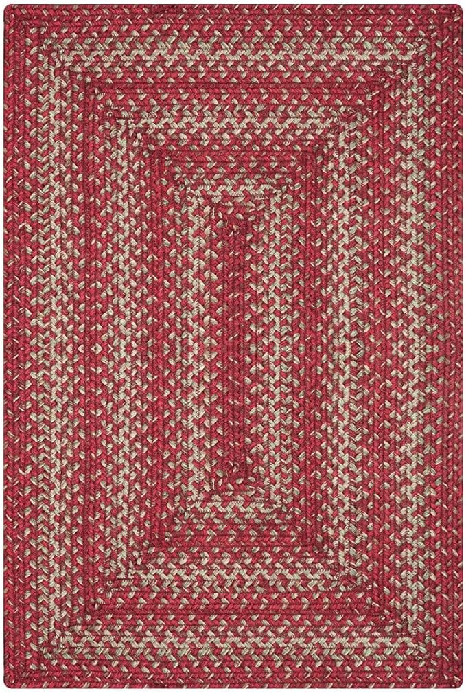 Homespice Apple Pie Jute Red 8x10' Braided Area Rug - Image 9