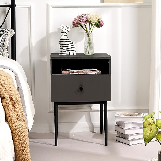 VECELO 2-Tier Nightstands Bedside Table - Image 5