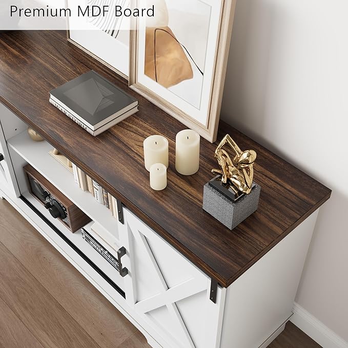 CABIHOME Farmhouse Tv Stand for 65 Inches TVs, Entertainment Center - Image 6
