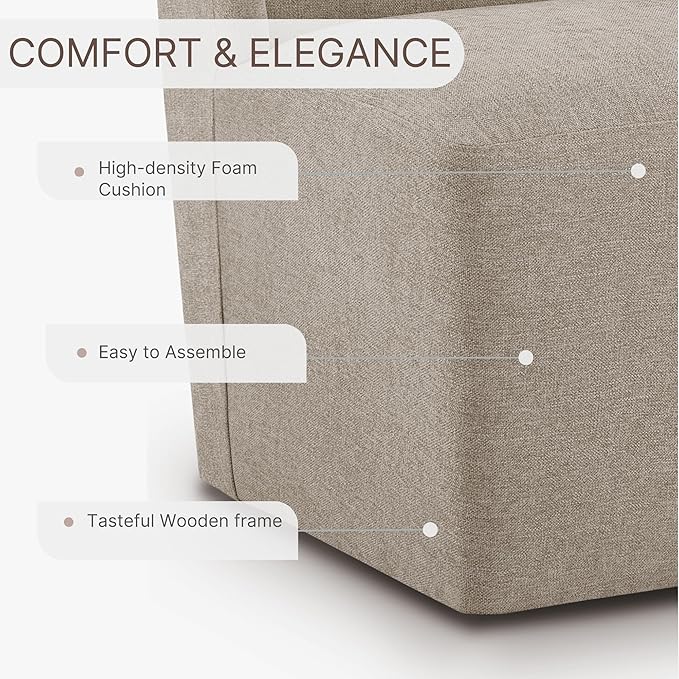 Upholstered Dining Chair with Casters Wingback Modern Side Armless Deskchair - Image 5