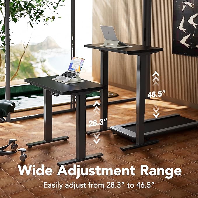 HUANUO 48" Electric Standing Desk Adjustable Height, 4 Memory Height Settings - Image 3