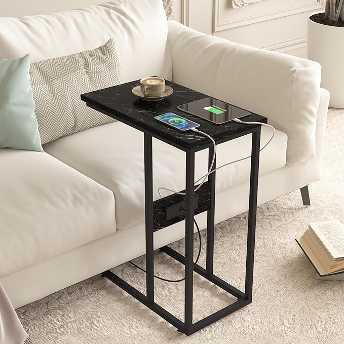 VECELO C Shaped End Side Table - Image 4
