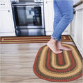 Highland Multicolor Jute Braided Oval Rug, 20x30 by Homespice
