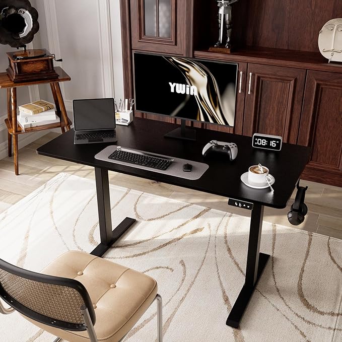 Ywin Electric Height Adjustable Standing Desk, 55 x 24 inches, Ergonomic Stand - Image 2