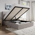 SHA CERLIN Full Size Lift Up Storage Bed/Modern Wingback Headboard/Upholstered by SHACERLIN