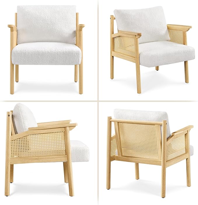 Yaheetech Accent Boucle Vanity Chair - Image 5