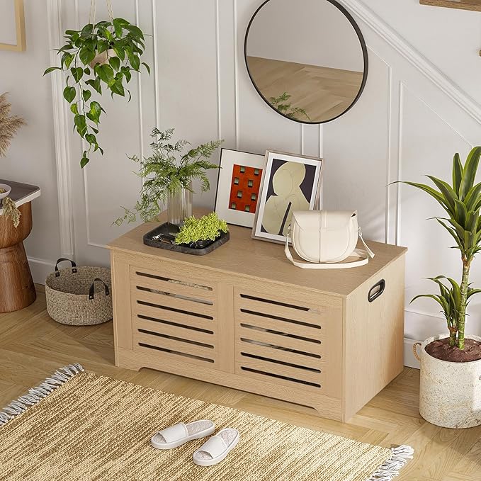 DINZI LVJ Storage Chest, 43.3”Wooden Storage Box - Image 7