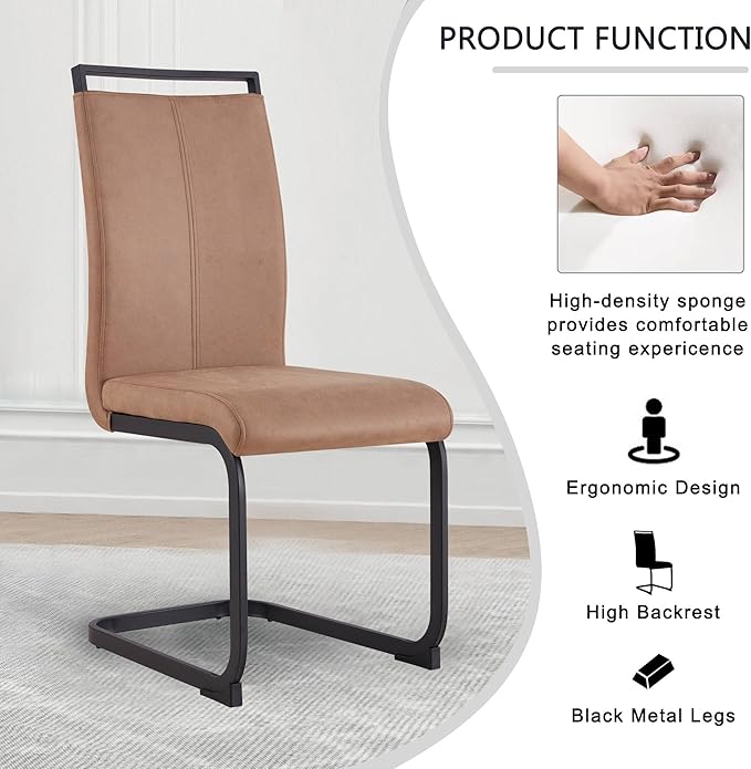 Dining Chairs Set, Kitchen Modern Metal Chairs - Image 3