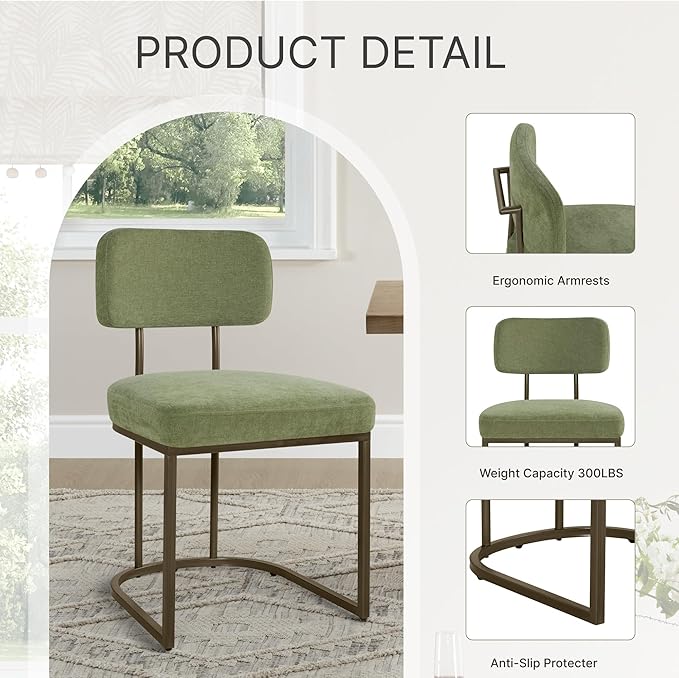 Dining Chairs Set of 4, Upholstered Modern Kitchen Chairs - Image 5