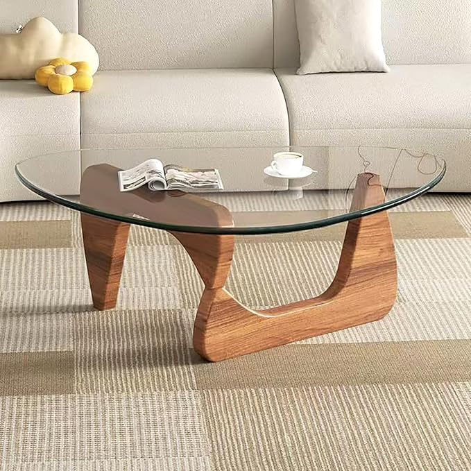 Modern Glass Coffee Table for Living Room, Mid Century Coffee Table Stylish by Unknown