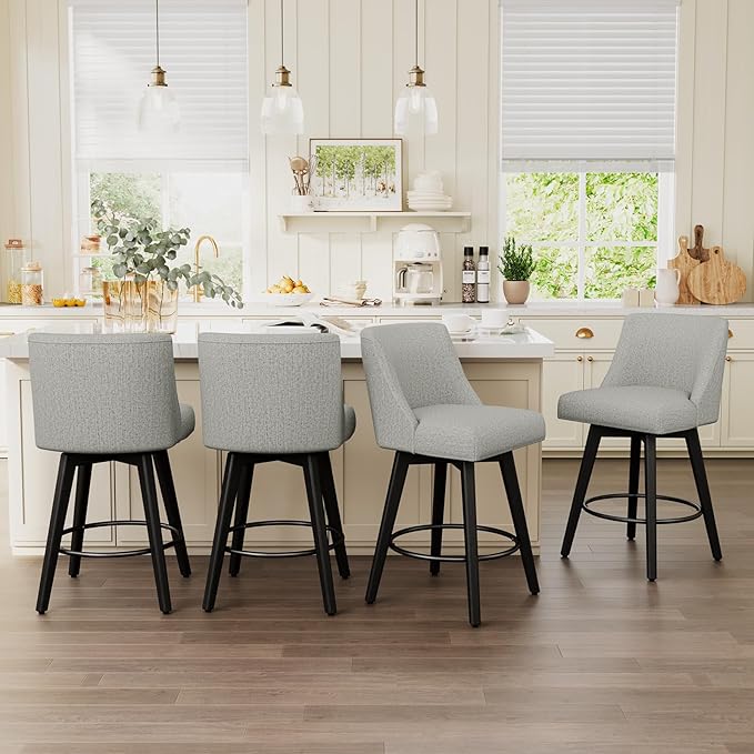 Vipbear Swivel Counter Height Bar Stools Set of 2, 26.8" H Counter Stools - Image 6
